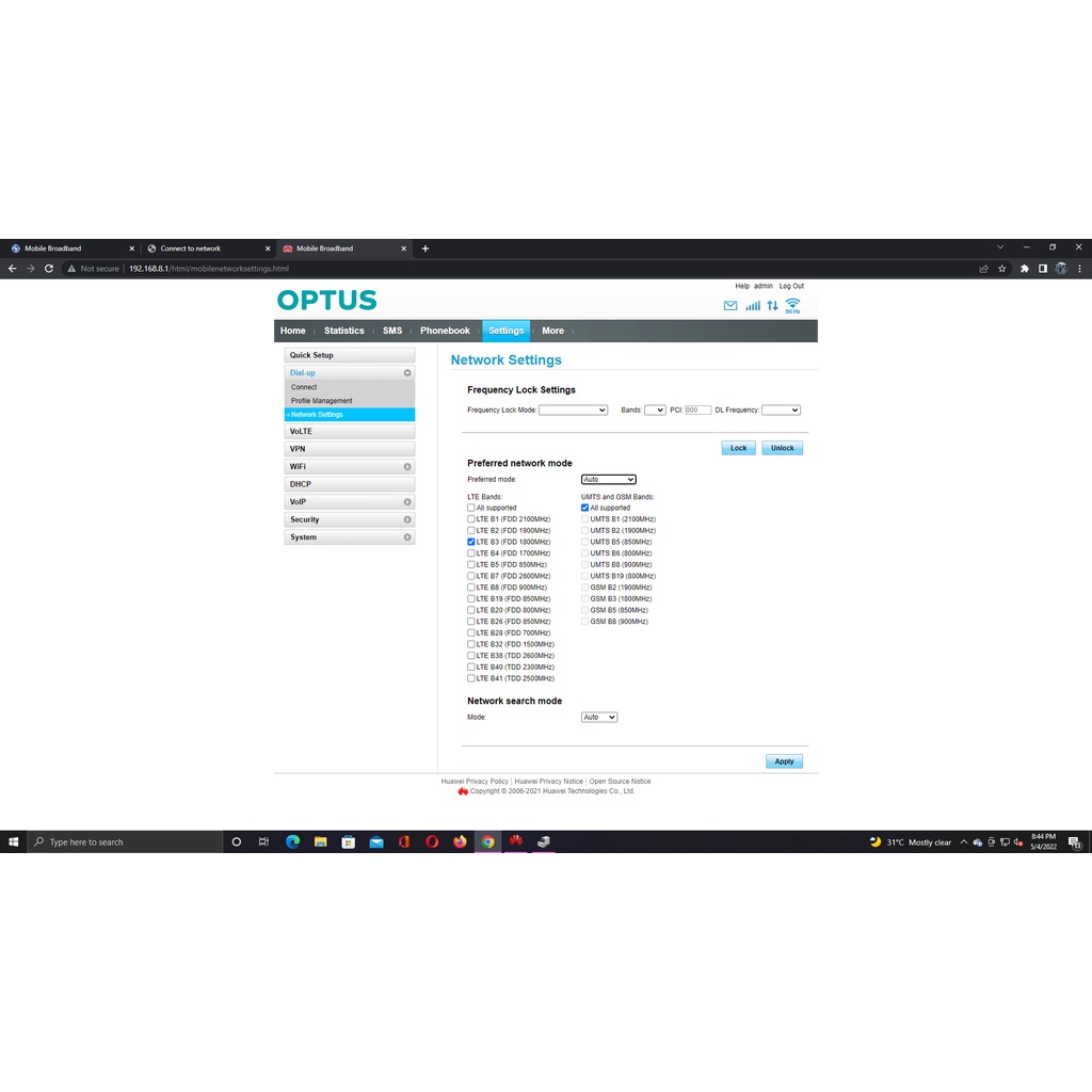 Huawei B525S-65A Openline Latest firmware a.k.a Black/white mamba Optus — view 2