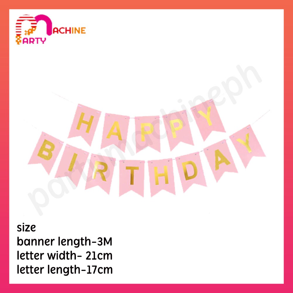 BIG size !! Happy Birthday Gold Plated Letter Banner / gold happy birthday  banner | Shopee Philippines