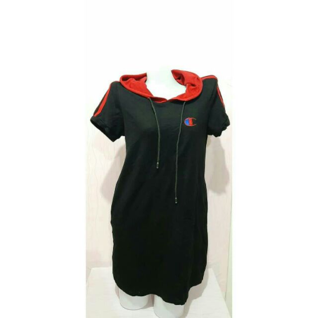 black dress with hoodie