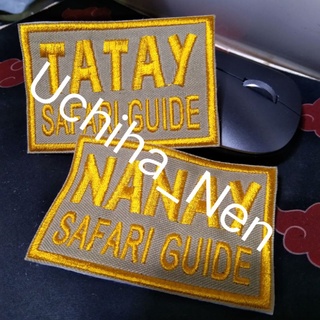 Safari Guide Tatay Nanay Kuya Ate Bunso Kids Patch Namecloth Embroidery #1