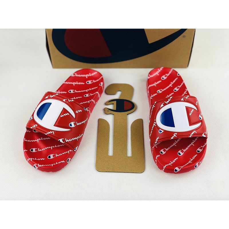 champion sandals red