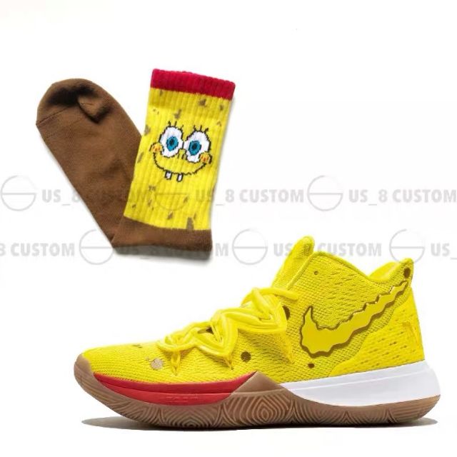 kyrie 5 spongebob socks