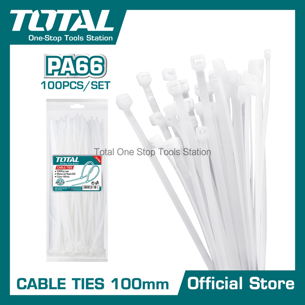 Total Premium Industrial Cable Ties 100mm Motorcycle Cable Ties Home