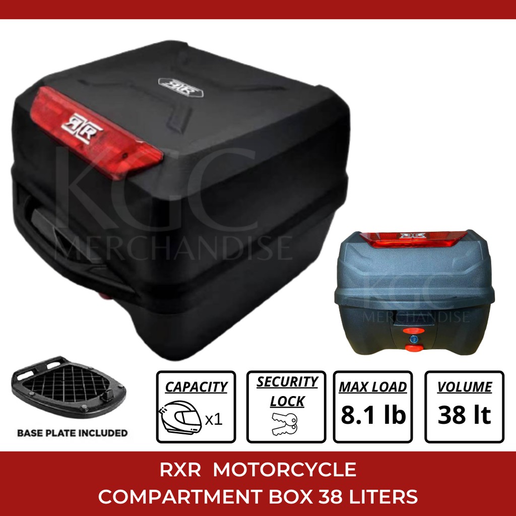 square motorcycle top box