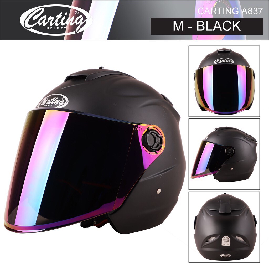 nutshell helmet （HOT) CARTING A837 Tinted Half Face Helmet motorcycle