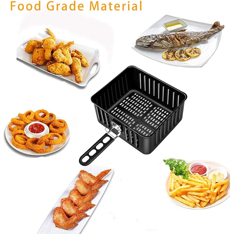 Square Air Fryer Basket 6QT for Gowise USA Power Ninja COSORI Chefman