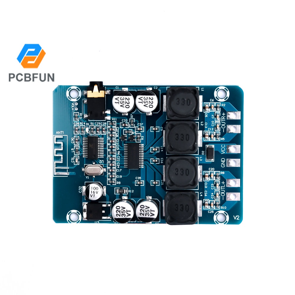 Pcbfun XHM314 20WX2 Bluetooth Audio Receiver Amplifier Board Shopee