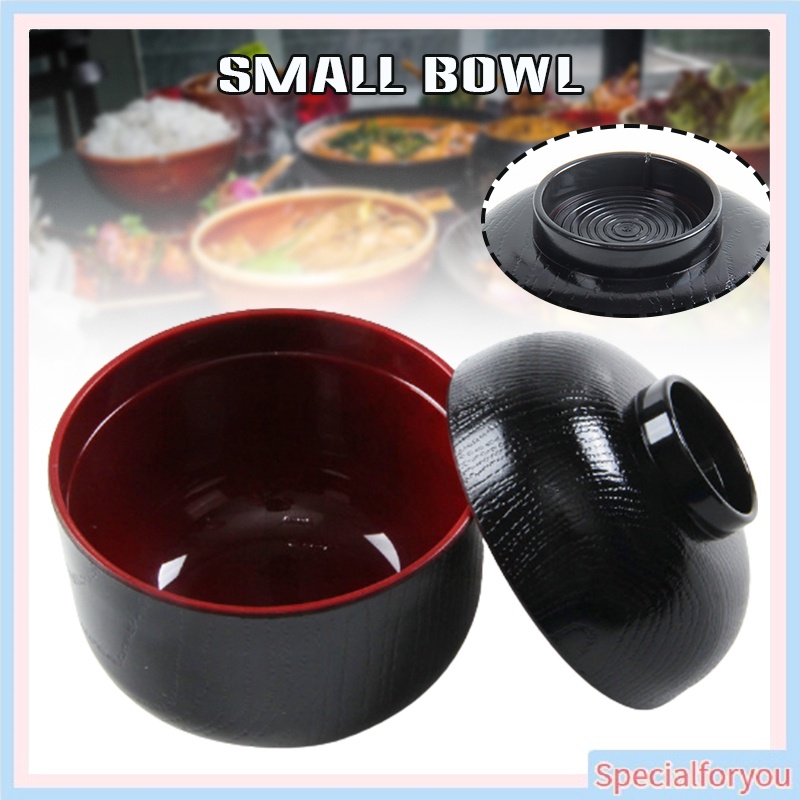 Japanese Style Ramen Bowl with Lid ABS Miso Soup Bowl for Kitchen Table