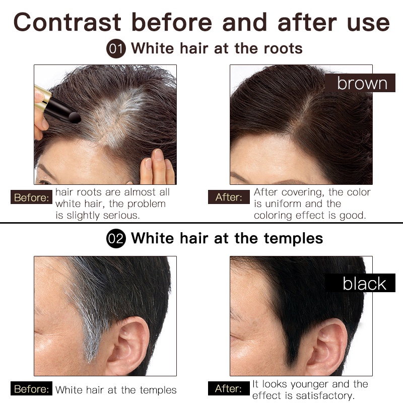 Lipstick Shape Hair Color Dyeing Pen Plant Hair Stick Temporary Hair Dye  For Covering White Hair | Shopee Philippines