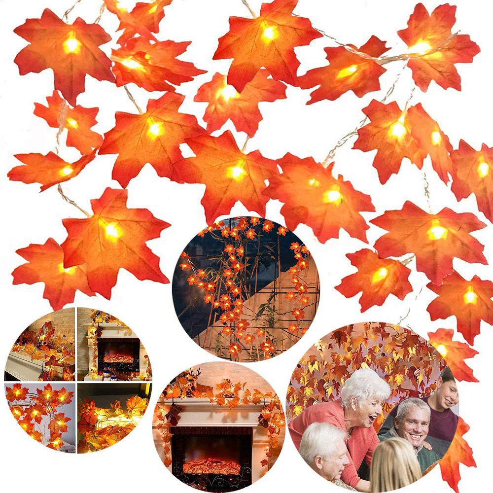 1.5/3M Maple Leaves Garland Led String Lights for Christmas Party Battery/USB
