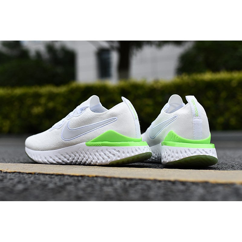 nike epic react white green