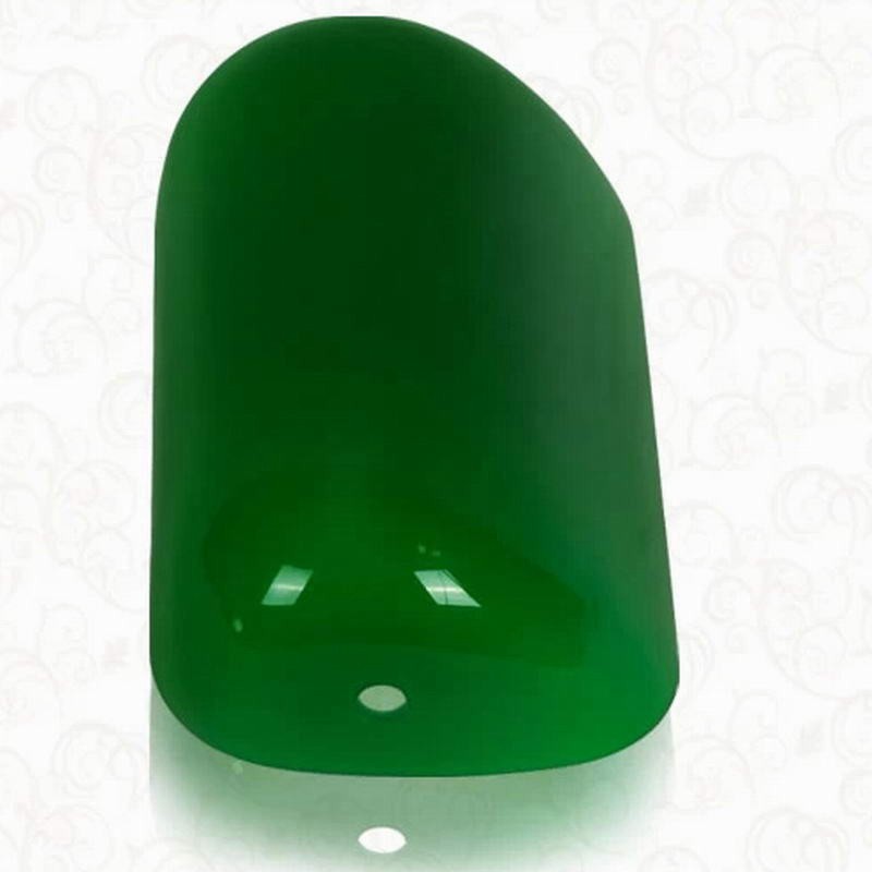 lamp with green glass shade