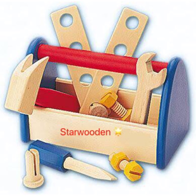 Wooden toolbox toy.. | Shopee Philippines