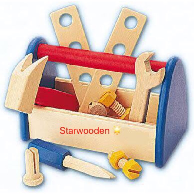 wooden tool box toy