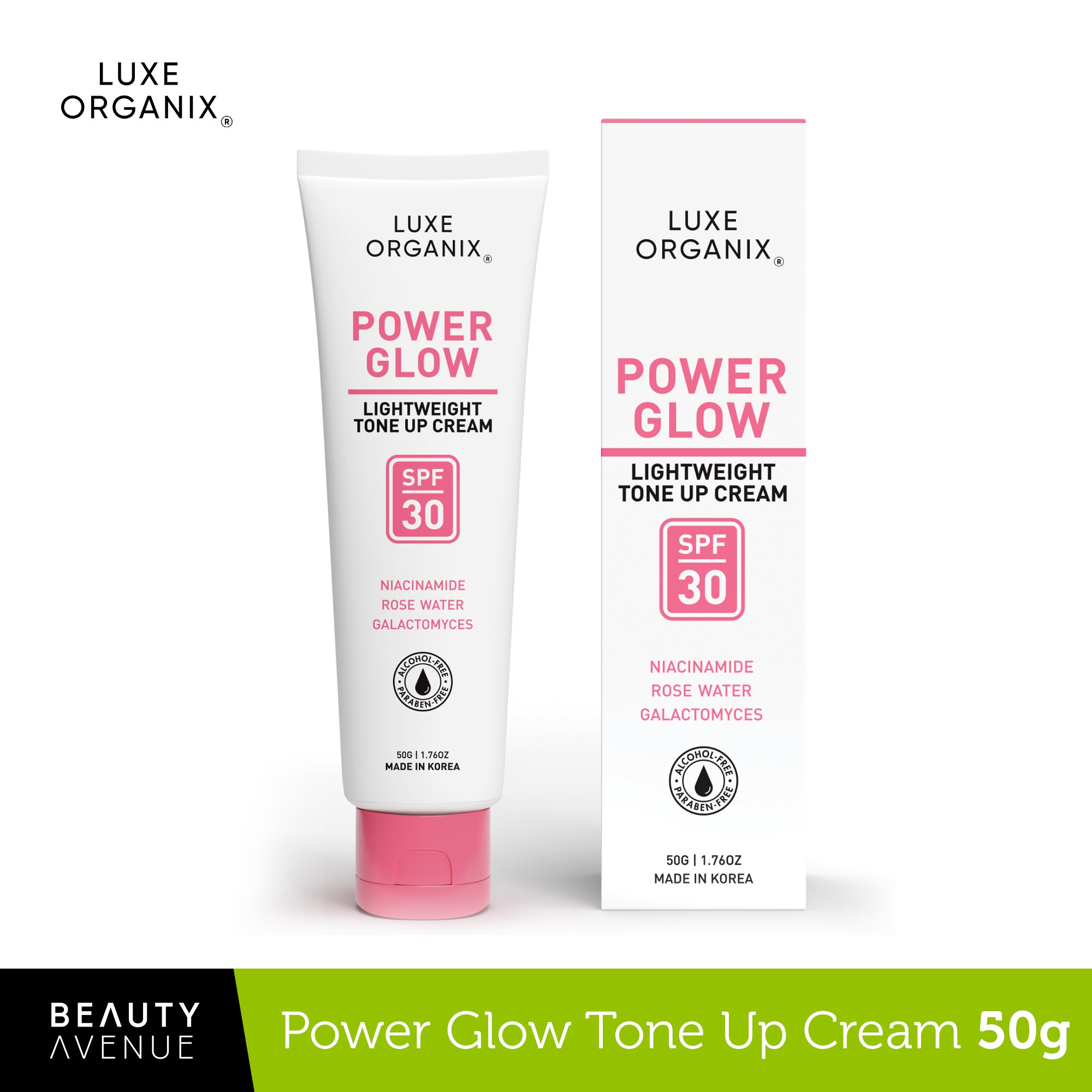 luxe organix power glow tone up cream