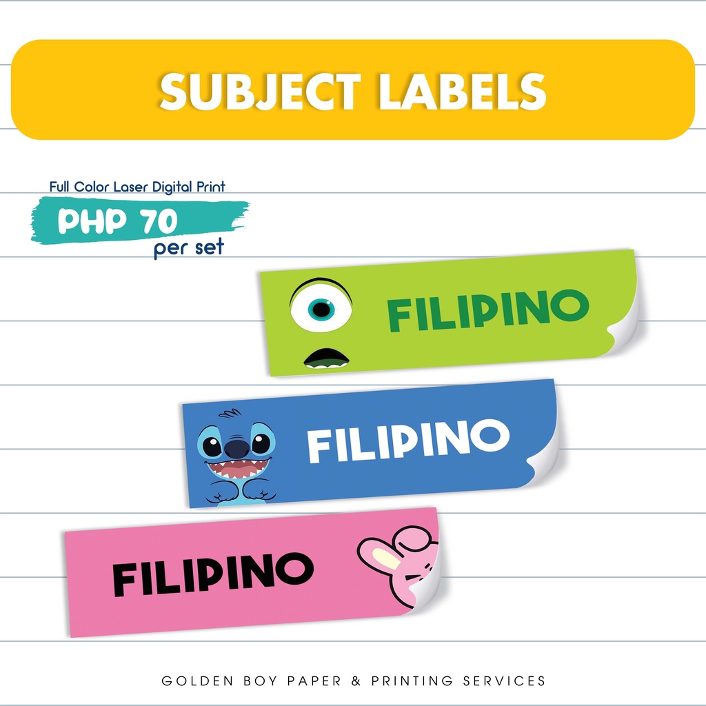 Subject Sticker Label Shopee Philippines