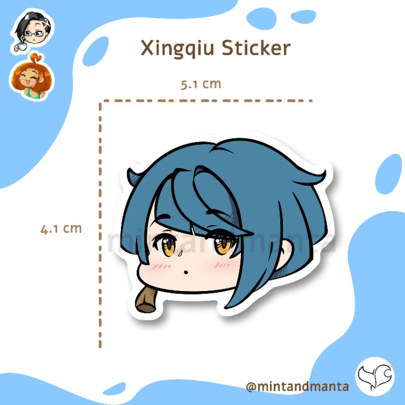 Genshin Impact Sticker Xingqiu Journal Stickers Laptop Stickers