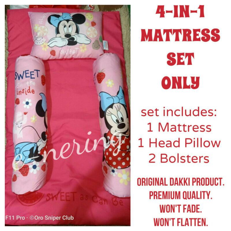 (ENERING) DAKKI GIFTABLE MINNIE MOUSE CRIB MATTRESS SET (1 MATTRESS, 1