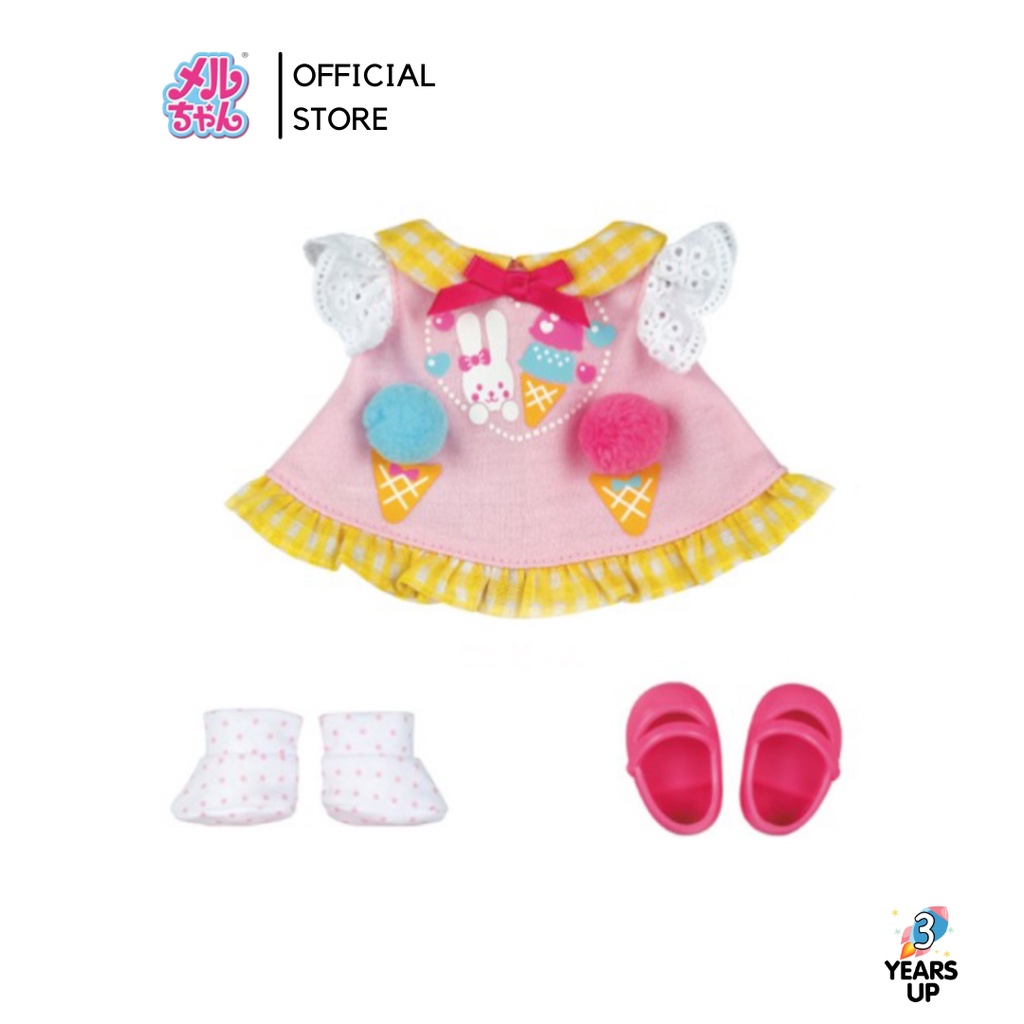 Mel-chan MELL chan Costume Ice Cream Rabbit Doll Dress Mellchan baby ...