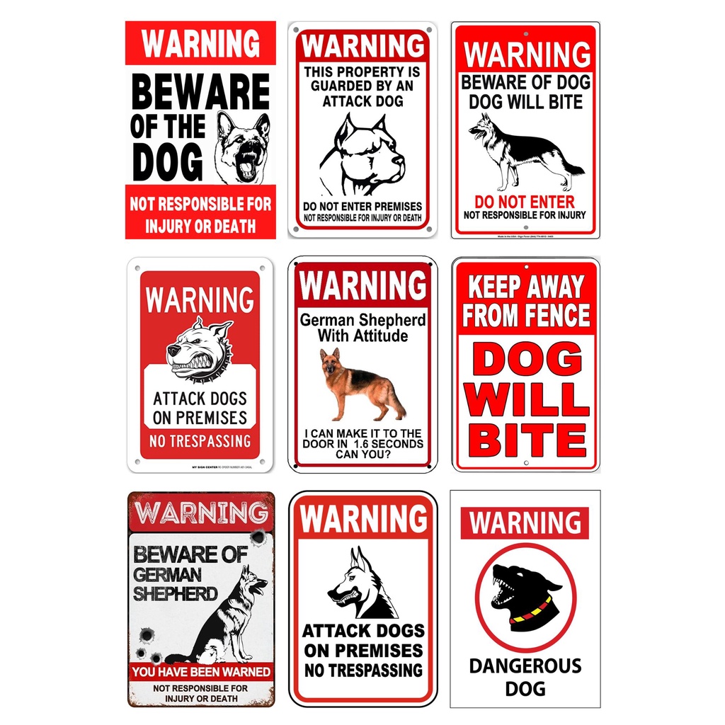 Beware of Dog, Guard Dog Signages (Laminated A4 Size) Shopee Philippines