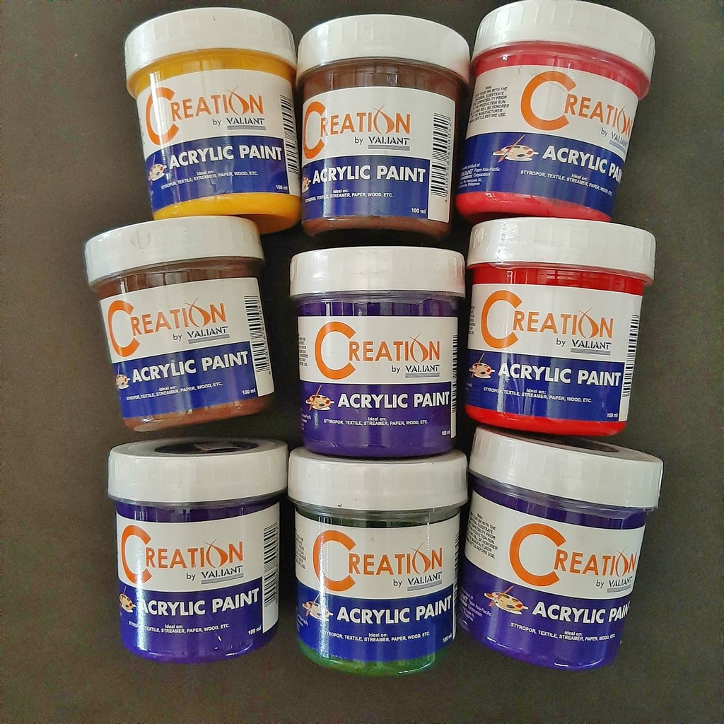 FOCUS AND CREATION ACRYLIC PAINT 100mL 14 Colors 2 Brands Shopee
