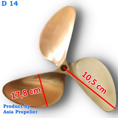 Propeller / Propeller Brass Boat Type D 14 Leaves 3 Asian Propeller