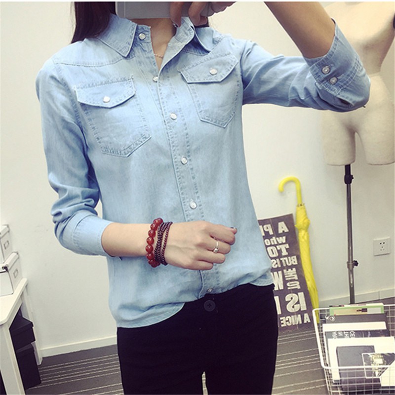 cheap denim shirt womens