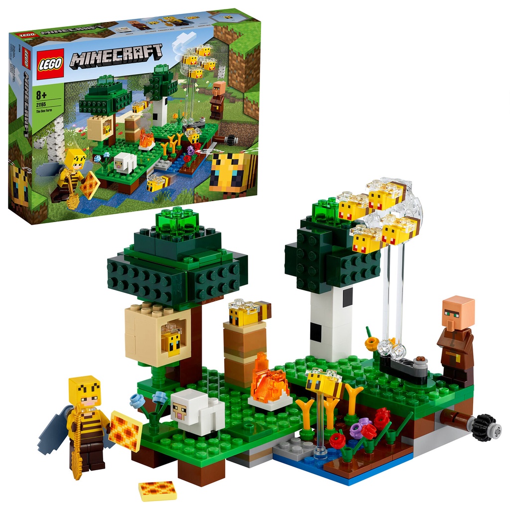 21165 Lego Minecraft The Bee Farm 238 Pieces Age 8 Years Shopee