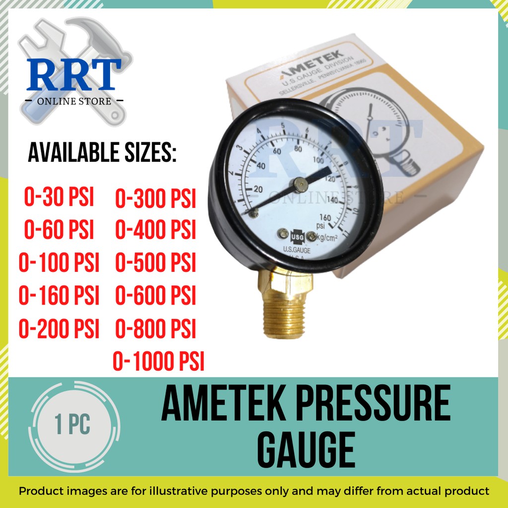 Ametek Pressure Gauge ( U.S. Gauge Division ) Assorted PSI | Shopee ...