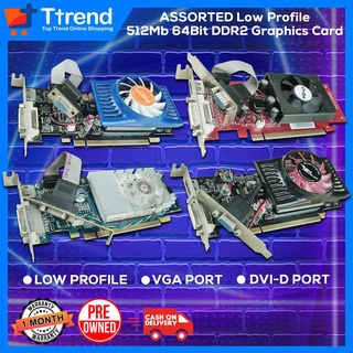 Assorted Low Profile Graphics / Video Card 512mb or 1gb 64bit 128bit for Desktop PC Computer #8