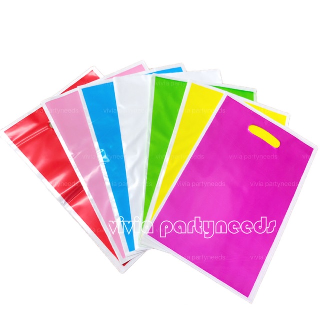 10pcs Plastic Loot Bag（plain）2 Size Shopee Philippines