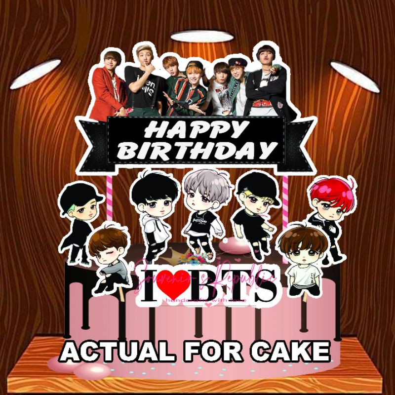 Bts Theme Cupcake Cake Toppers Shopee Philippines