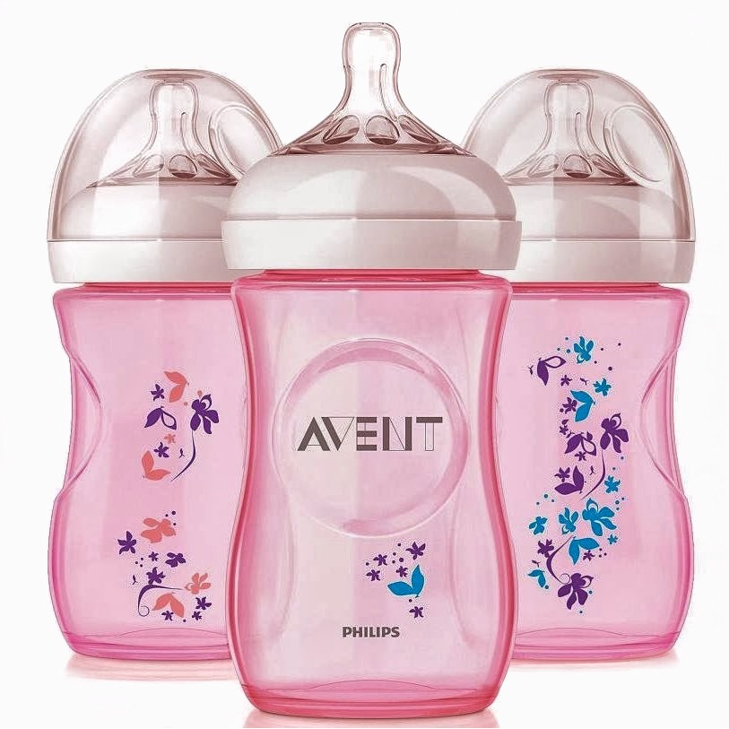 avent pink baby bottles