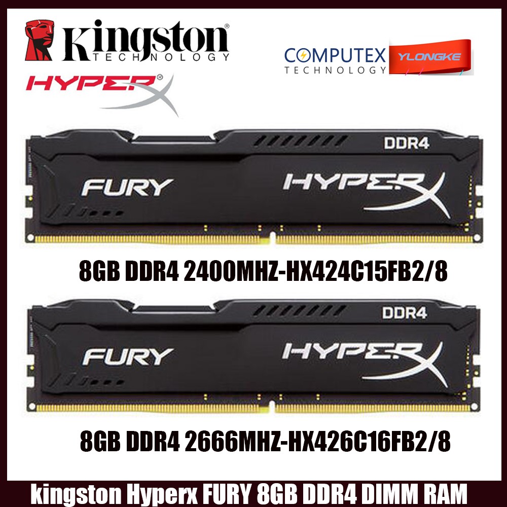 Cod New Original Kingston Hyperx Fury 8gb Ddr4 2400mhz 2666mhz 288pin Pc4 Dimm Ram Desktop Memory Shopee Philippines