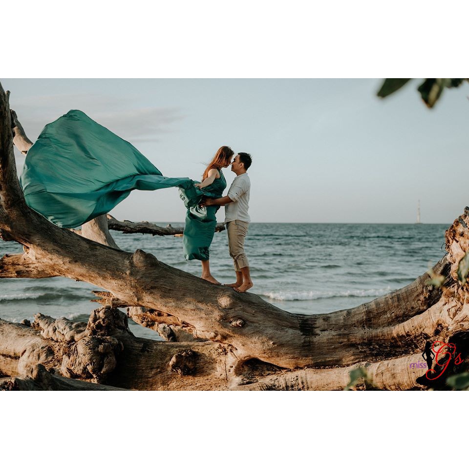 Green Infinity Long Trail Prenup Gown | Shopee Philippines