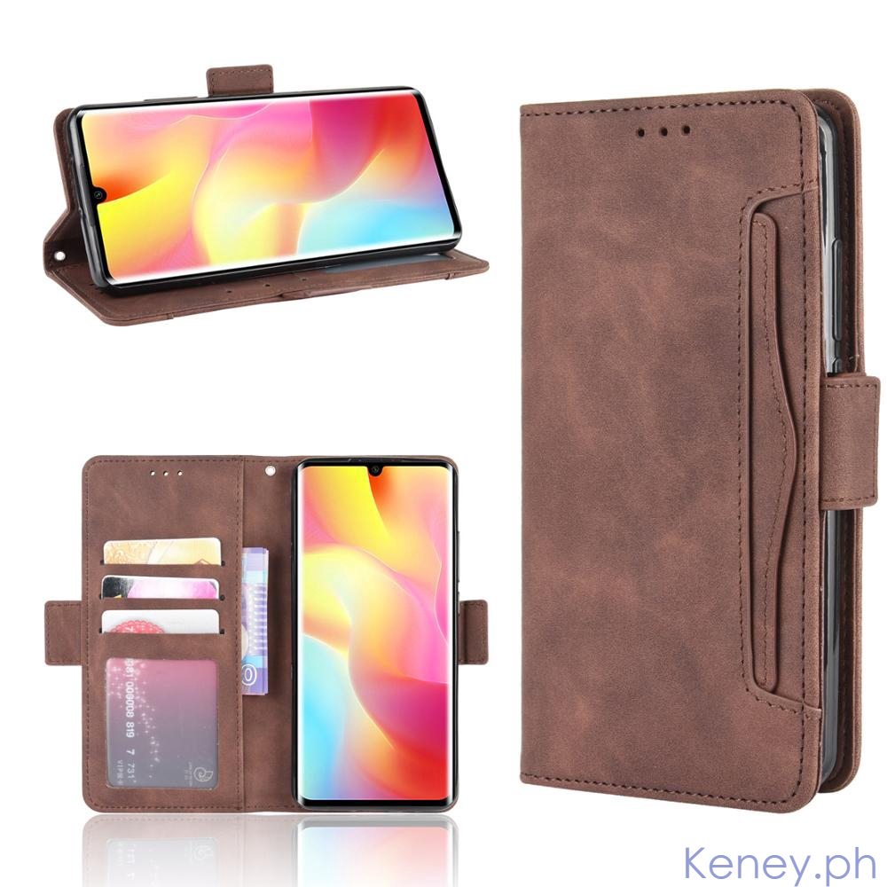Custodia Flip In Pelle PU Con Portafoglio Per Xiaomi Mi Note 10 / 10 Pro / CC9 Pro - Cover Con Slot Per Carte E Supporto, Chiusura Magnetica, Nero