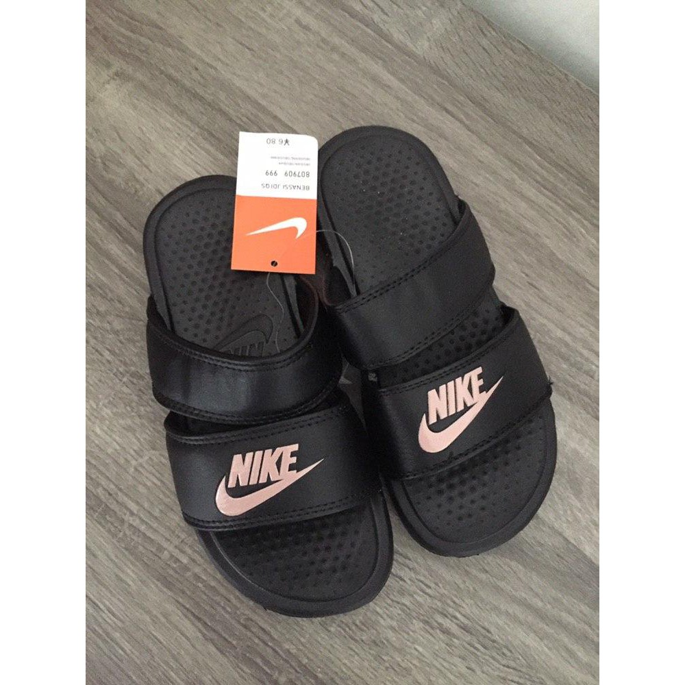 nike benassi duo ultra slide rose gold