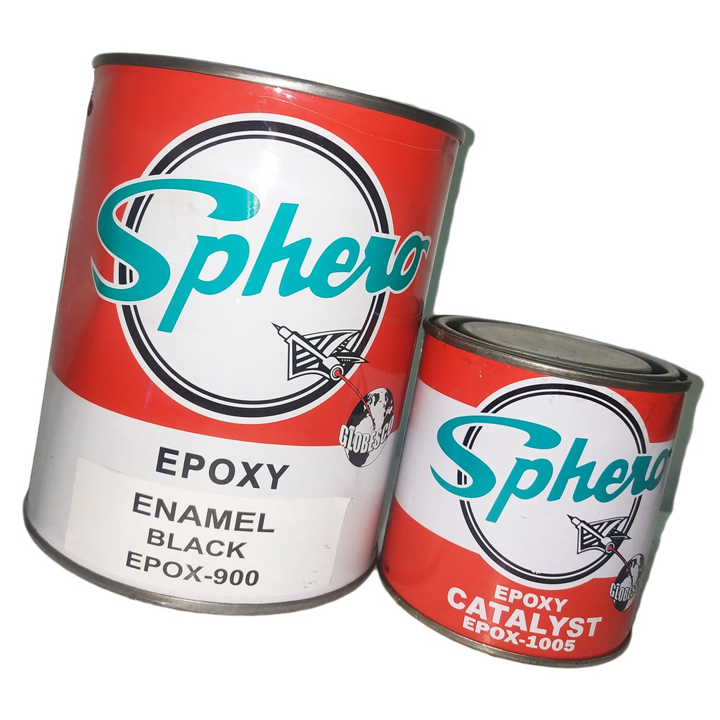 SPHERO EPOXY ENAMEL BLACK ( 1 LITER ) EPOX900 WITH EPOXY CATALYST EPOX