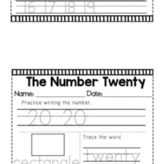 worksheets writing numbers 1 20 for preschoolnurserydaycare shopee