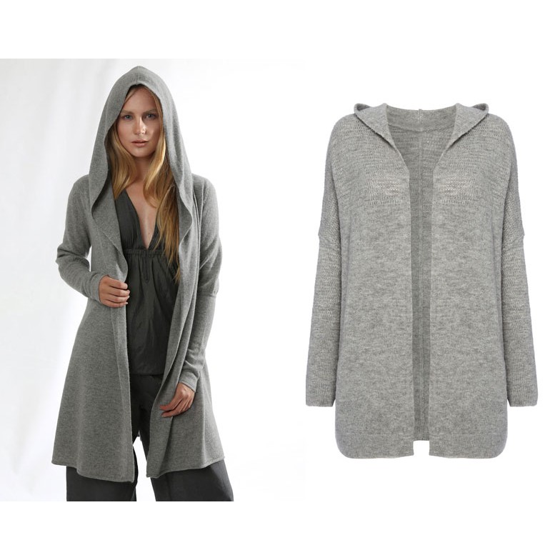 long cardigan with hood