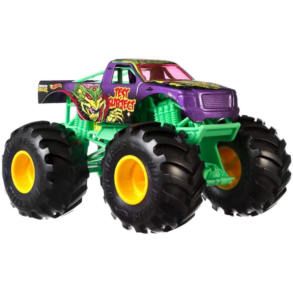 hot wheels monster trucks test subject