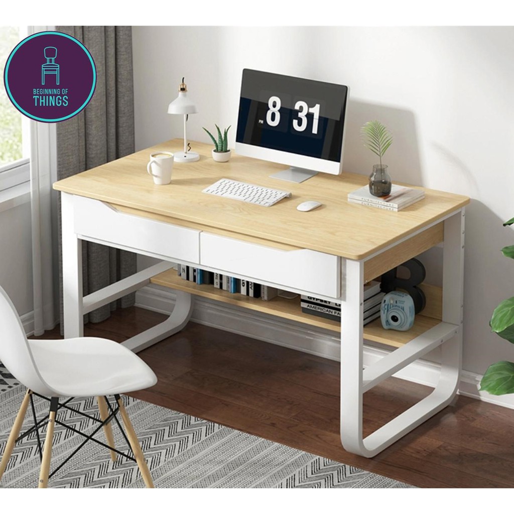 LAPLAND 120CM Double Drawer Computer Table Shopee Philippines