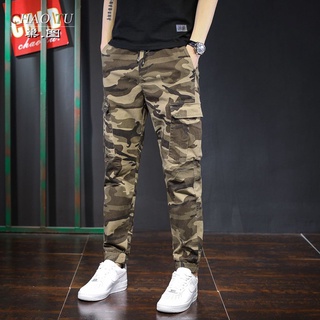 Camouflage 6 Pocket Men Sweats Sports Fitness Pants Joggers Slim Fit Cargo for New #3