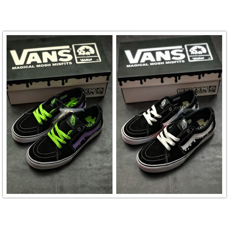 Vans Japan X Mxmxm Joint Japanese Magical Mosh Misfits Clown Color Mucus Black Purple White Low Top Canvas Casual Shoes Shopee Philippines