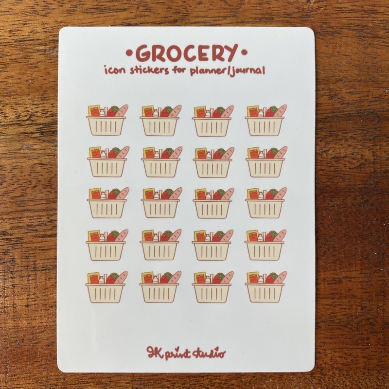 Grocery journal sticker Shopee Philippines