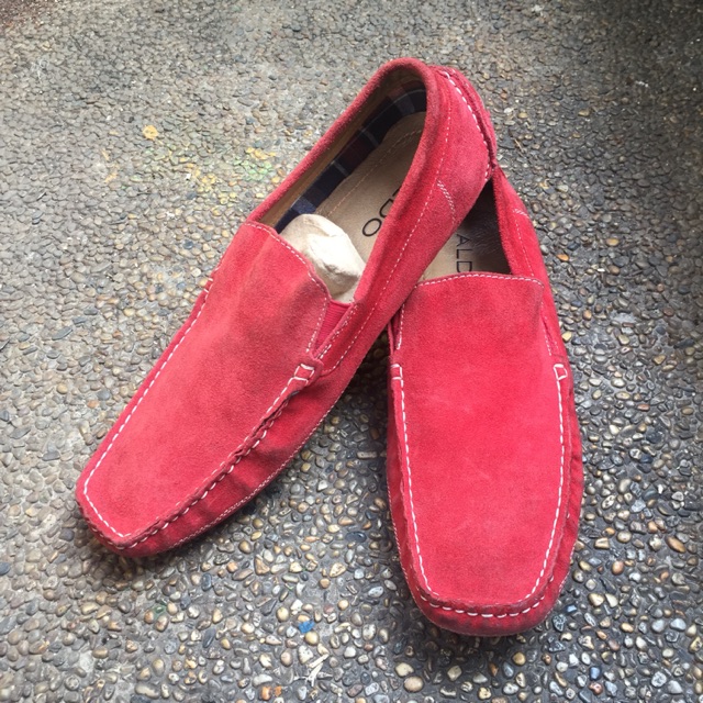 Aldo Red Suede Loafers / Boat / Driving Shoes For Men | Shopee Philippines