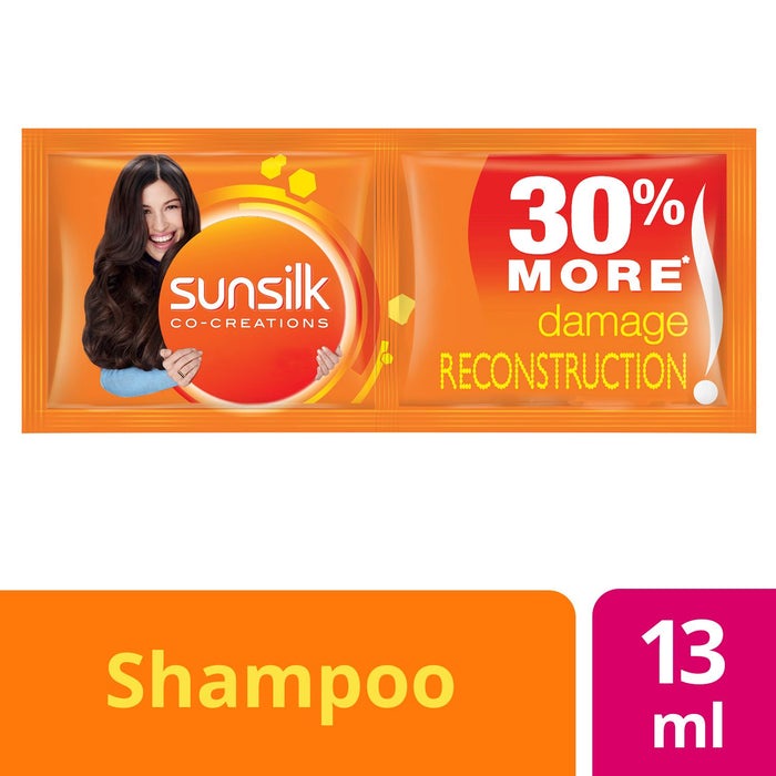 Sunsilk Damage Reconstruction Shampoo ORANGE 13ml x12PIECES Shopee Philippines