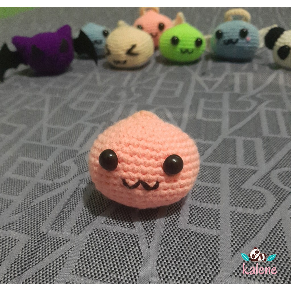 Ragnarok Online Handmade Poring Amigurumi (Crocheted Stuffed Toy