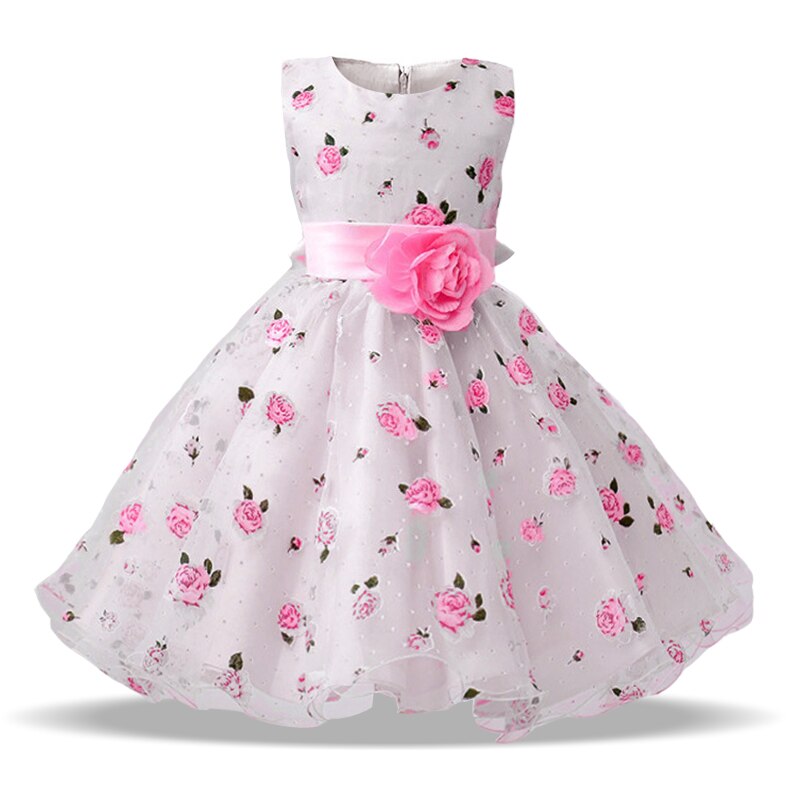 Penelope Pink Baby Flower Girl Dress Wedding Birthday Party Gown & FREE Headband