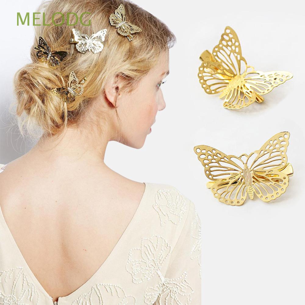Melodg Bobby Pins Headwear Hair Jewelry Butterfly Hair Clips